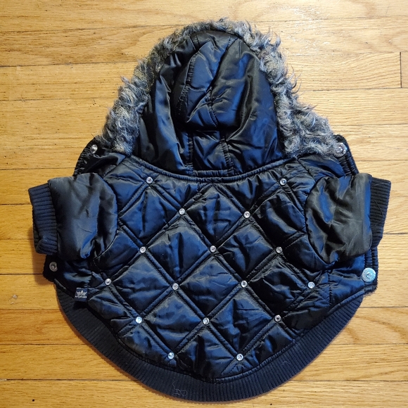 Quilted rhinestone dog jacket - Picture 4 of 7